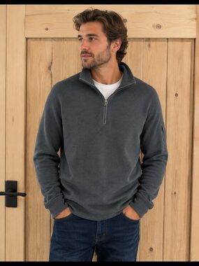 Banana Republic 100% Merino Wool Quarter Zip Sweater